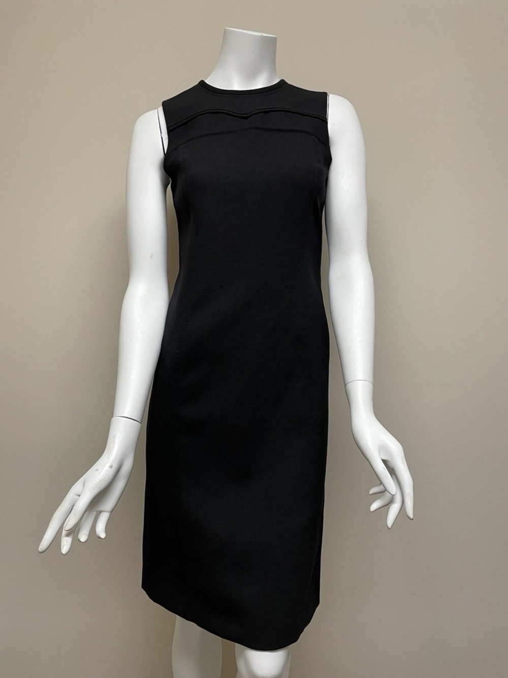 NEW Tory Burch Wool Blend Black Sleeveless Sheath Dress